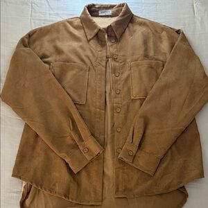 Vestique Tan Corduroy Shirt Jacket